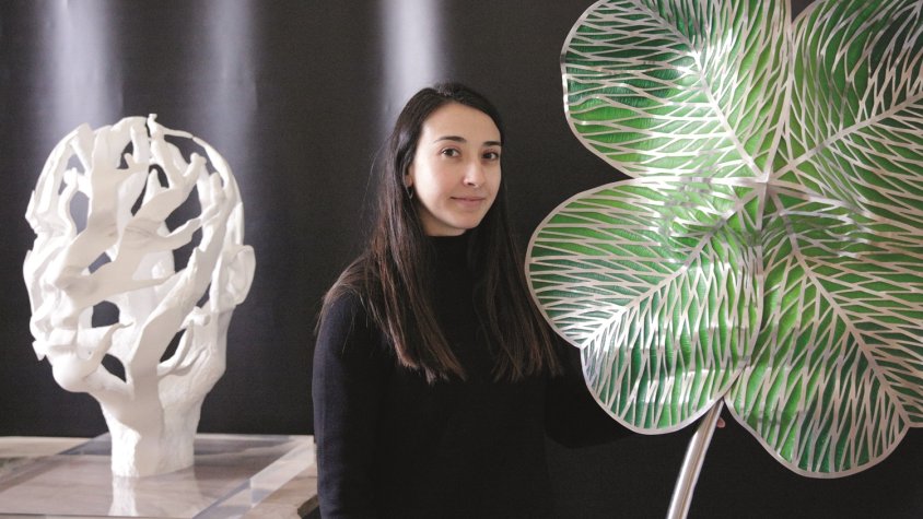 Cristina Montero, amb algunes de les seves obres