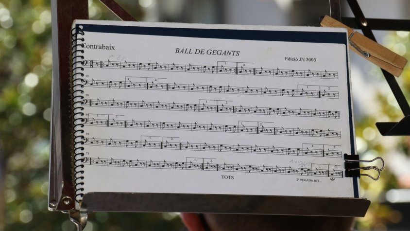 La partitura d'un dels balls de la faràndula d'Olot